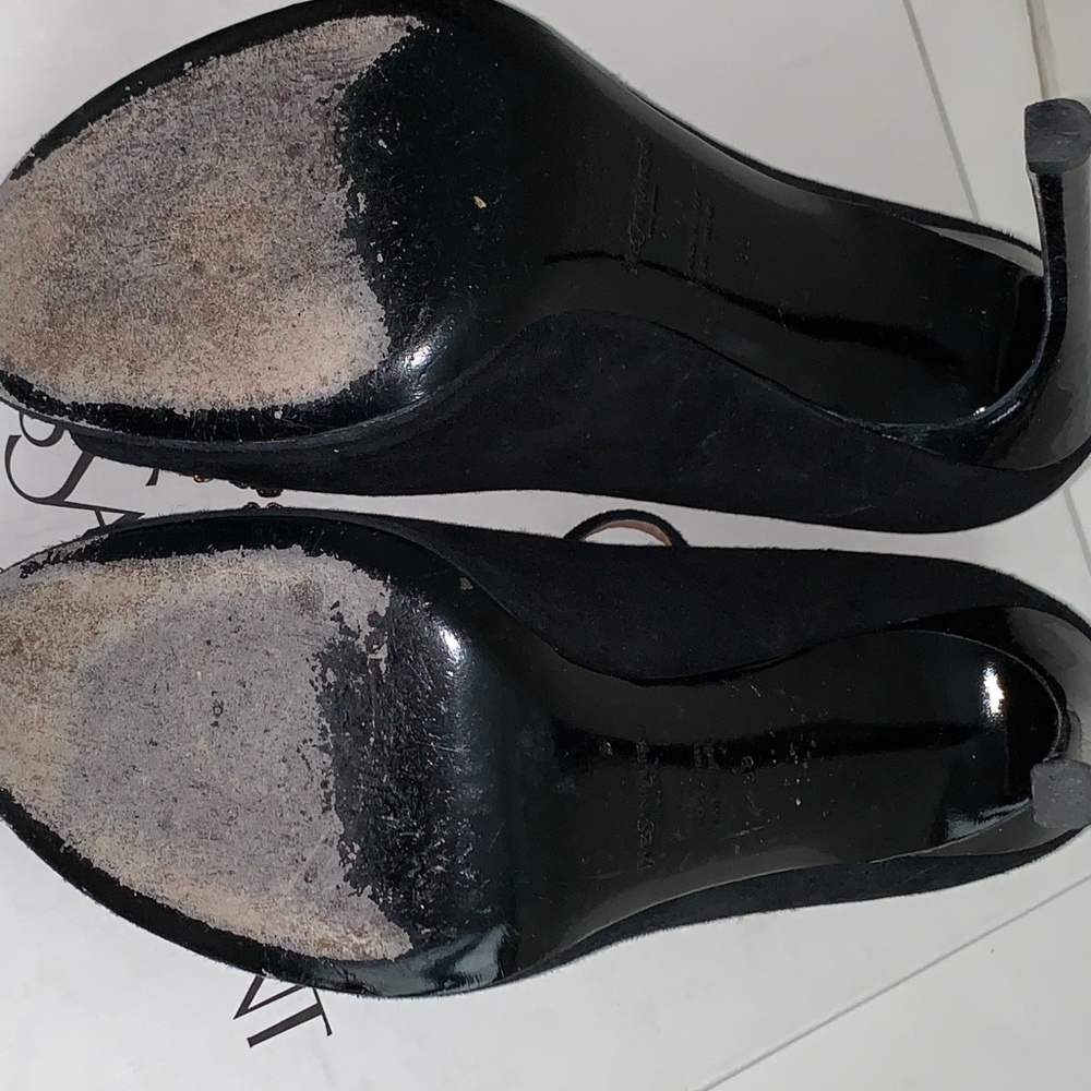 YVES SAINT LAURENT Cabaret Black Suede Size 38 - Picture 8 of 8